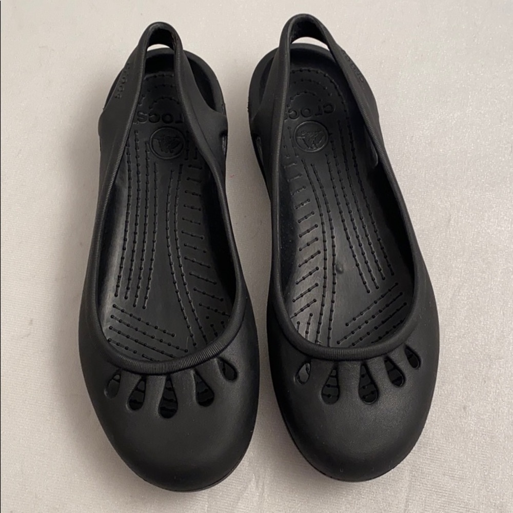 Crocs black slingback shoe 10